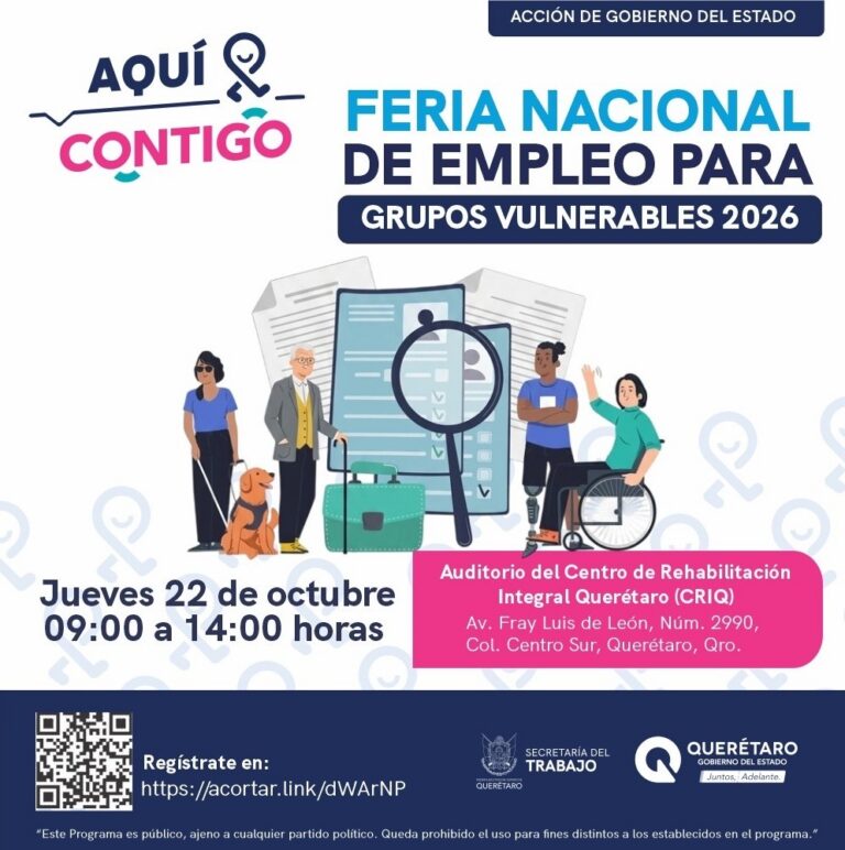 Invita Secretaría del Trabajo a la Feria Nacional de Empleo para Grupos Vulnerables 2026